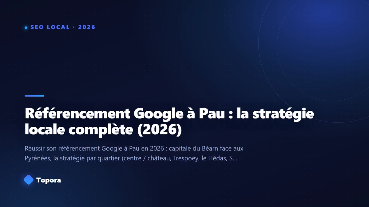 Référencement Google à Pau : la stratégie locale complète (2026)