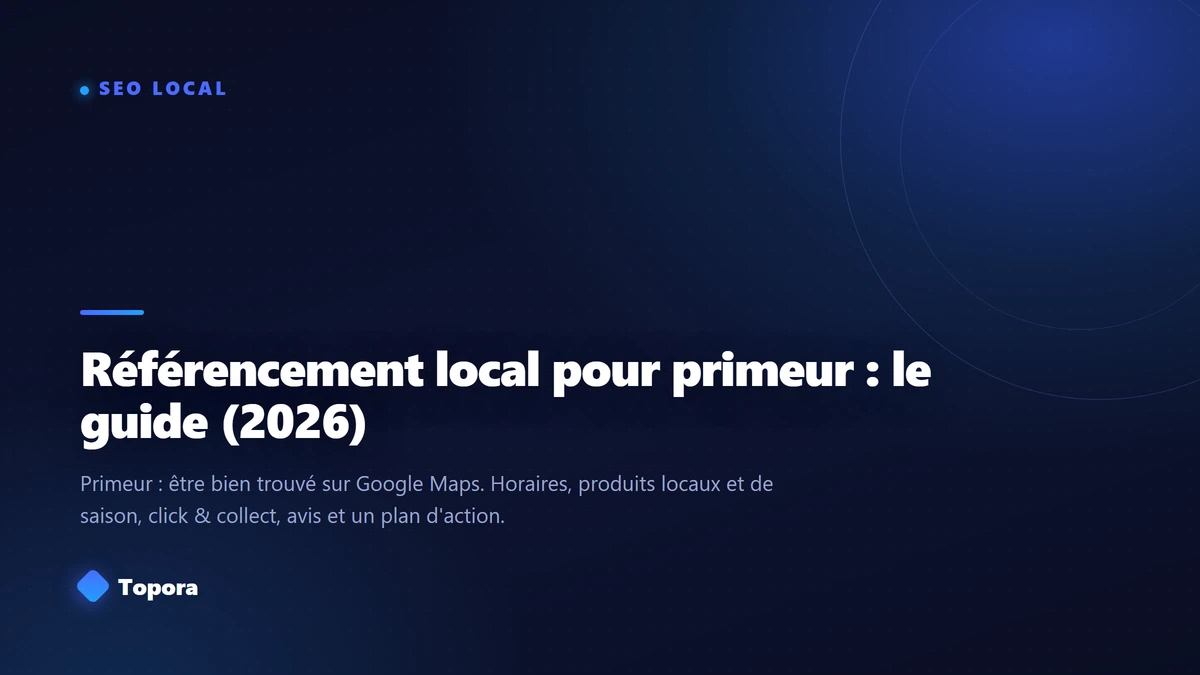 Référencement local pour primeur : le guide (2026)